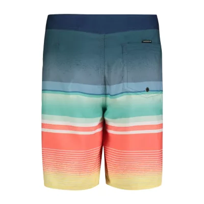 Quiksilver Big Kid Boys Drawstring Waist Striped Board Shorts