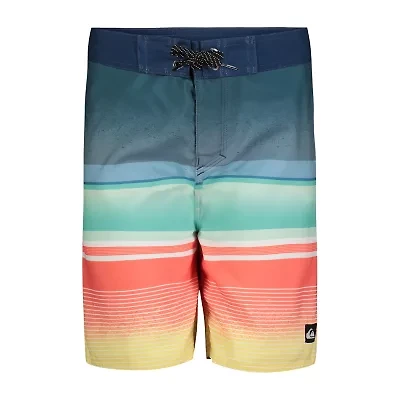 Quiksilver Big Kid Boys Drawstring Waist Striped Board Shorts
