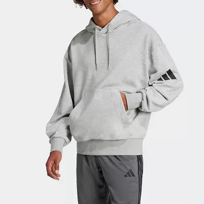 adidas Essentials 3 Bar Loose Hoodie Ft Mens Long Sleeve Active Hoodie