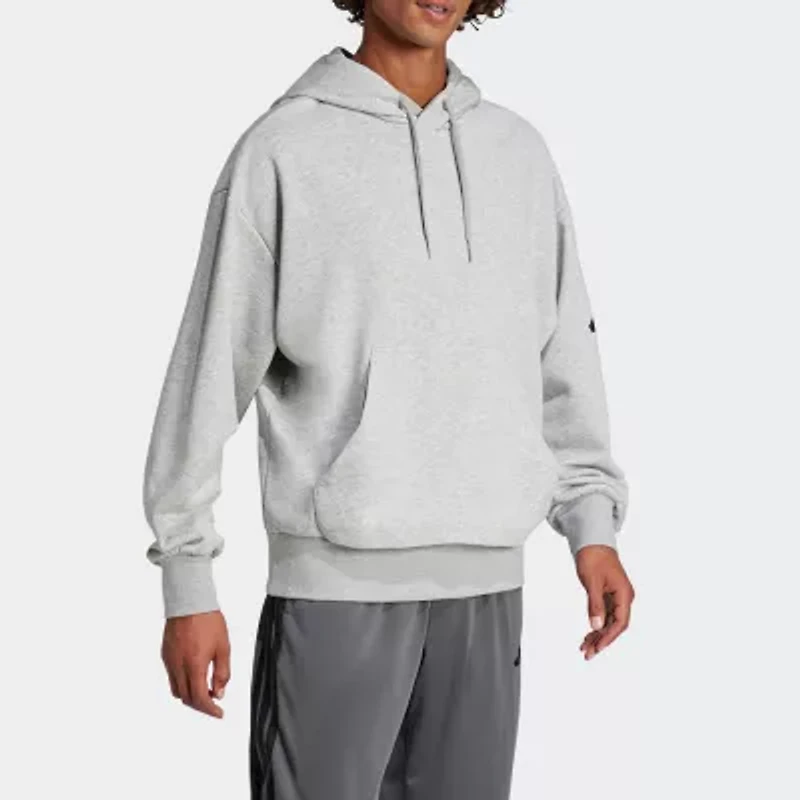 adidas Essentials 3 Bar Loose Hoodie Ft Mens Long Sleeve Active Hoodie