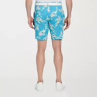 PGA TOUR Watercolor Koi Fish Print Mens 8" Mid Rise Moisture Wicking Golf Short