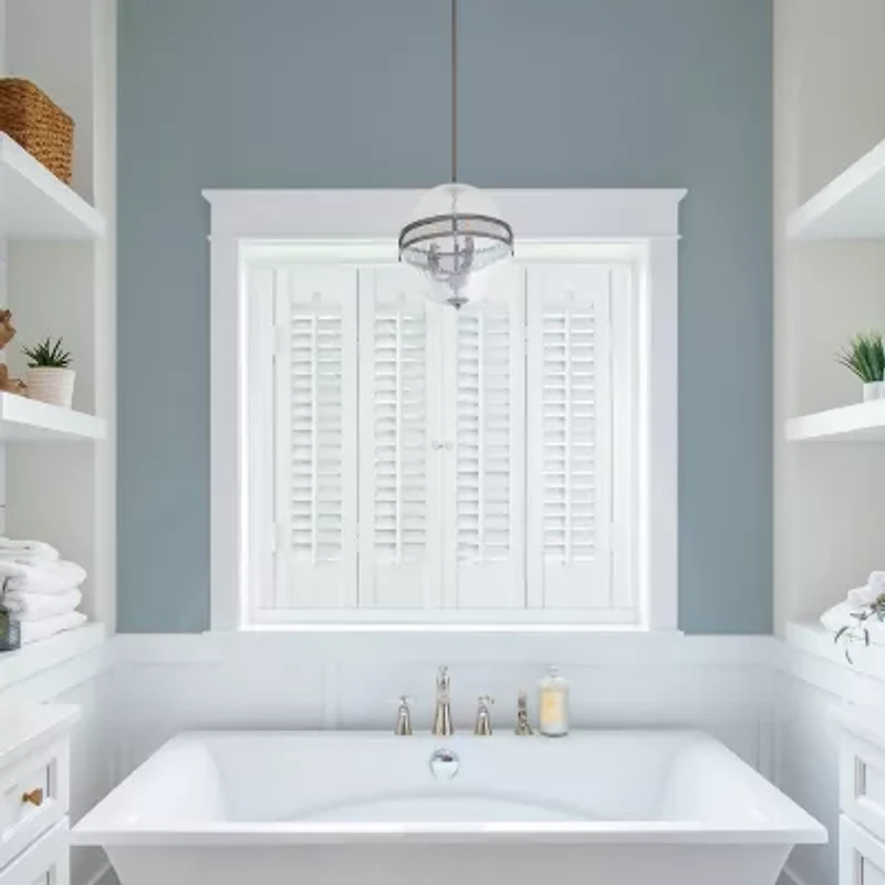 Home Basics Traditional Faux Wood Interior Shutter