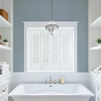 Home Basics Traditional Faux Wood Interior Shutter