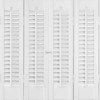 Home Basics Traditional Faux Wood Interior Shutter