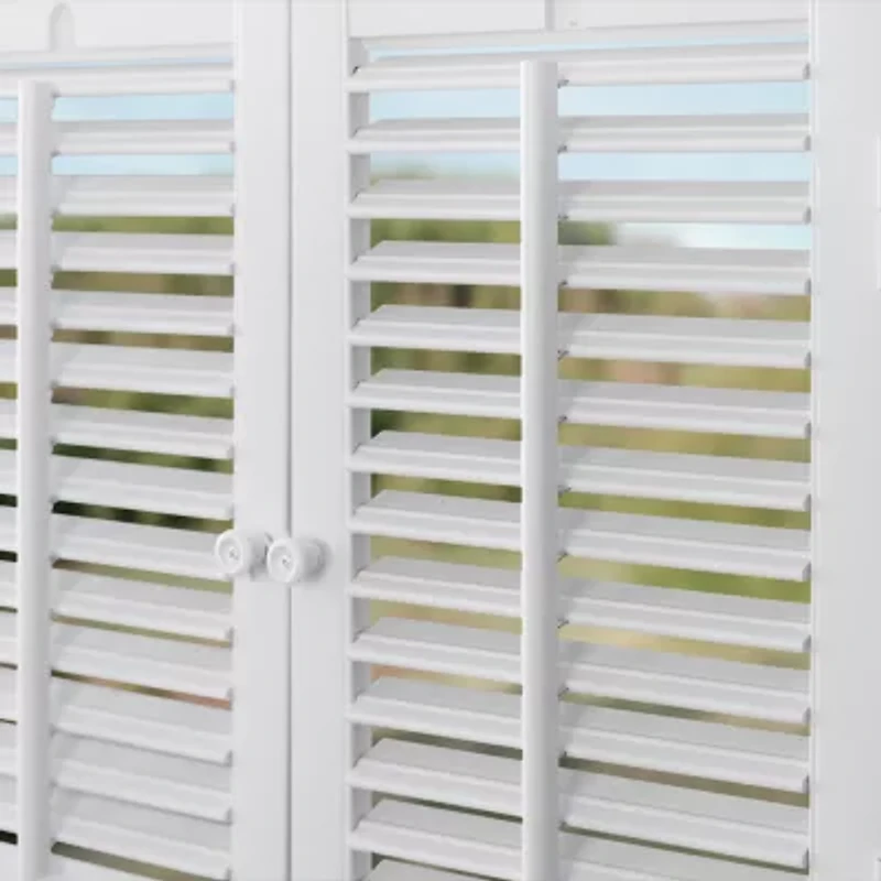 Home Basics Traditional Faux Wood Interior Shutter