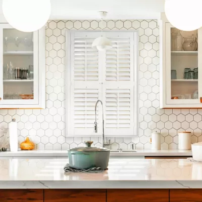 Home Basics Plantation Faux Wood Interior Shutter