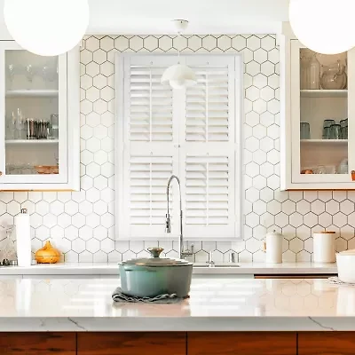 Home Basics Plantation Faux Wood Interior Shutter