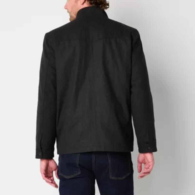 Vintage Leather Mens Midweight Coat
