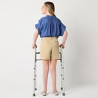 a.n.a Womens 5" Mid Rise Adaptive Easy-on + Easy-off Chino Short