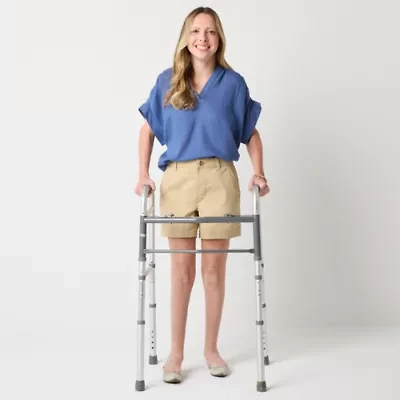 a.n.a Womens 5" Mid Rise Adaptive Easy-on + Easy-off Chino Short