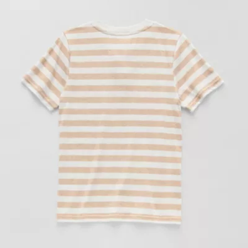 Thereabouts Little & Big Kid Boys Easy-on + Easy-off Sensory Friendly Short Sleeve Adaptive Regular Fit Henley Shirt