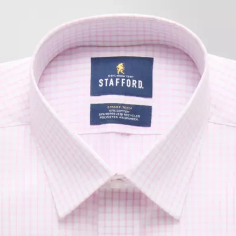 Stafford Smart Tech Mens Slim Fit Long Sleeve Dress Shirt