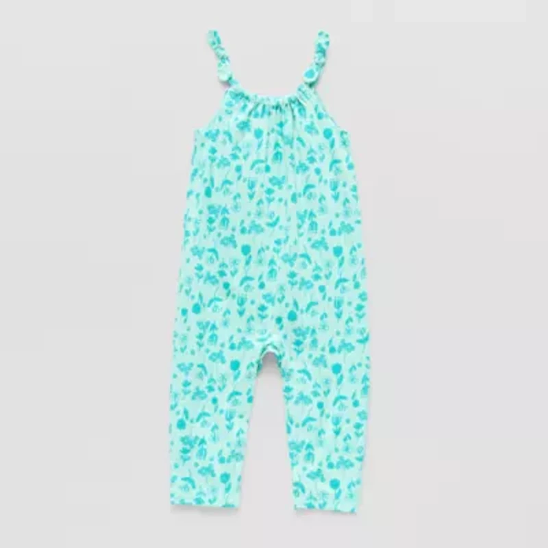 Okie Dokie Baby Girls Scoop Neck Sleeveless Jumpsuit