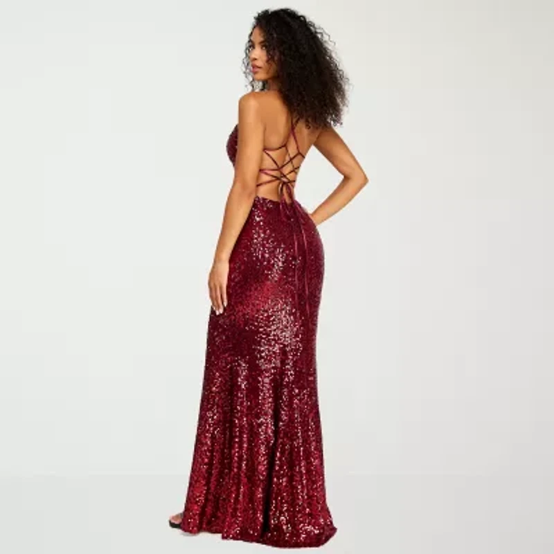 B. Smart Womens Juniors Sleeveless Sequin Bodycon Dress