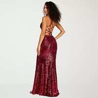 B. Smart Womens Juniors Sleeveless Sequin Bodycon Dress