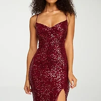 B. Smart Womens Juniors Sleeveless Sequin Bodycon Dress