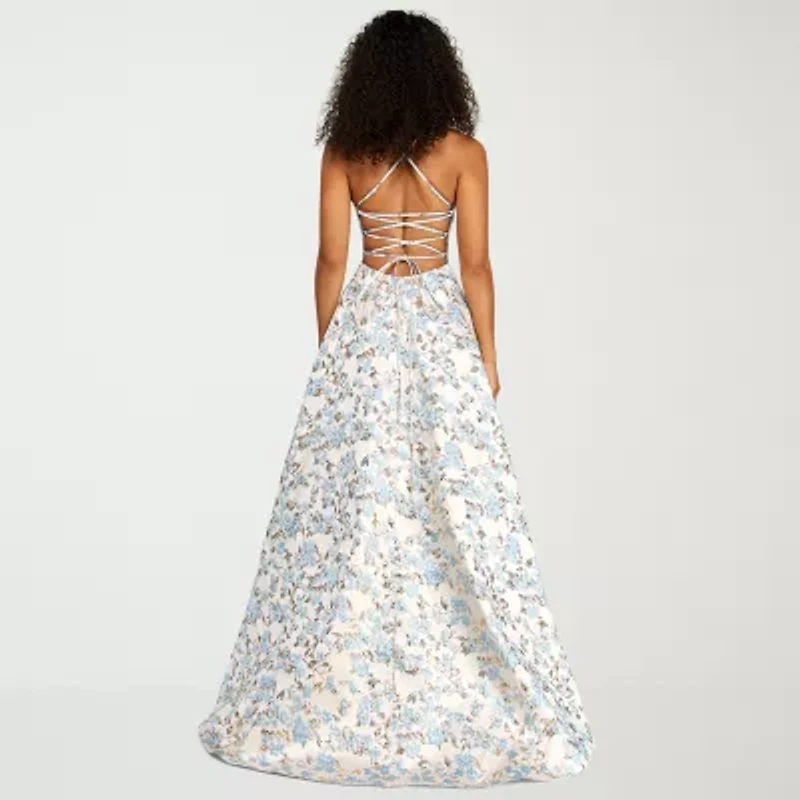 B. Smart Womens Juniors Floral Ball Gown