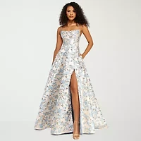 B. Smart Womens Juniors Floral Ball Gown