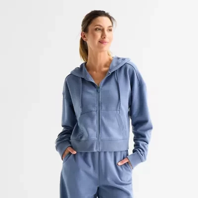 Xersion Womens Tall Long Sleeve Zipper Active Hoodie