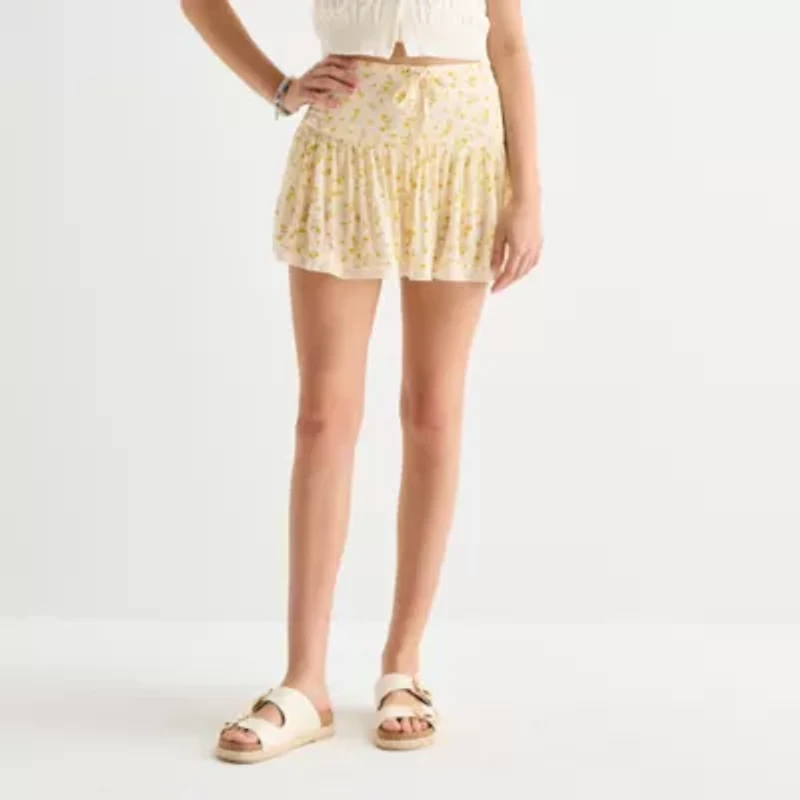 Arizona Womens Mid Rise Juniors Skort