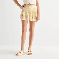 Arizona Womens Mid Rise Juniors Skort