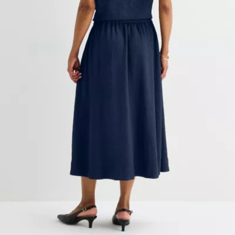 Liz Claiborne Womens Midi Full Skirt