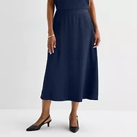 Liz Claiborne Womens Midi Full Skirt
