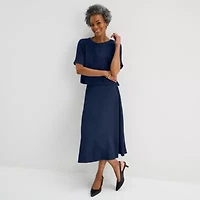 Liz Claiborne Womens Midi Full Skirt