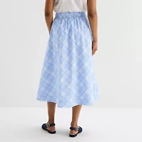 Liz Claiborne Womens Mid Rise Midi Full Skirt