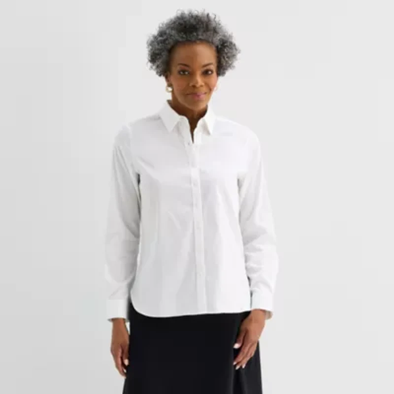 Liz Claiborne Womens Long Sleeve Dress Shirt