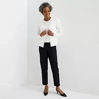Liz Claiborne Womens V Neck Long Sleeve Button Cardigan