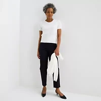 Liz Claiborne Womens Crew Neck Short Sleeve Pullover Sweater