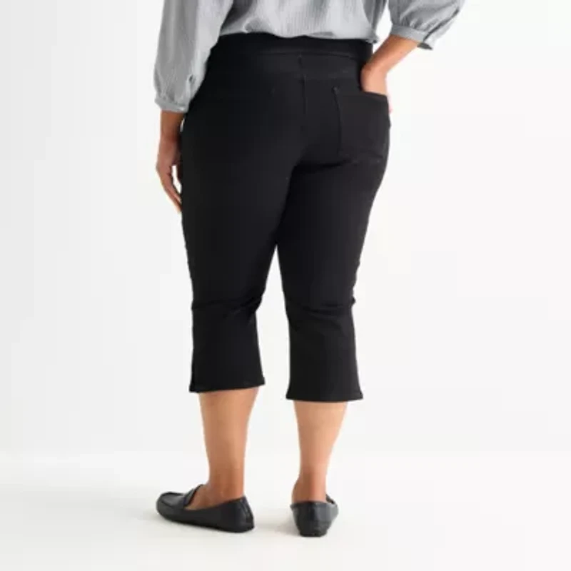 St. John's Bay Womens Plus Denim Cropped Pant