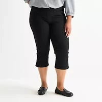 St. John's Bay Womens Plus Denim Cropped Pant