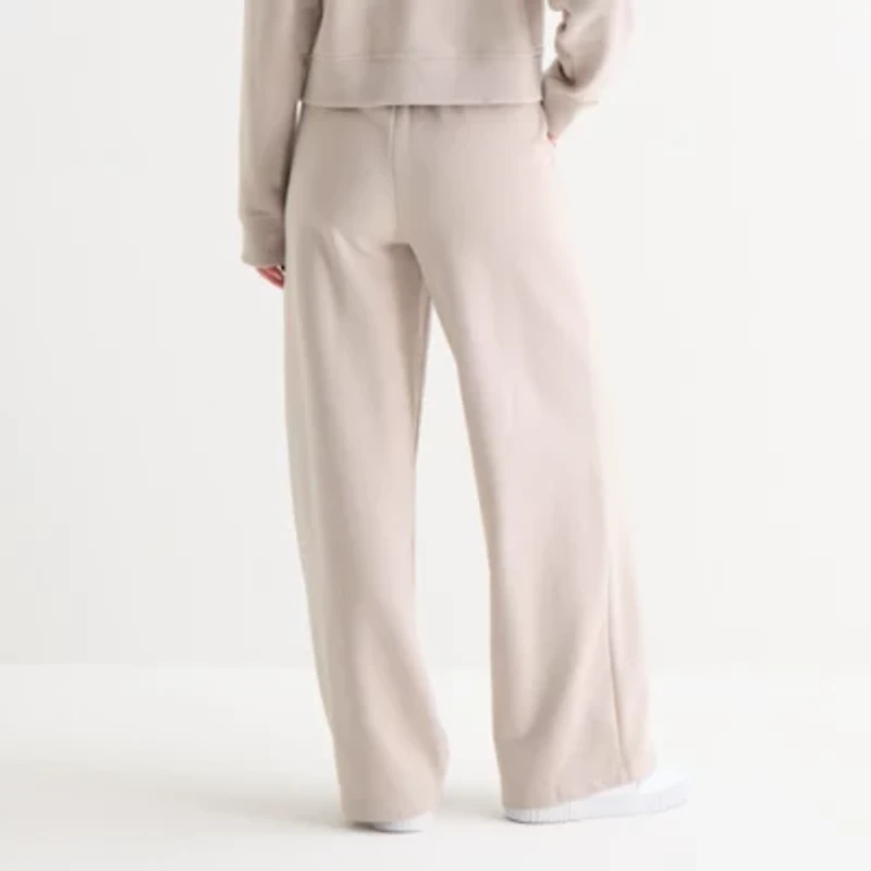 Xersion Womens Wide Leg Mid Rise Active Pull-On Pant