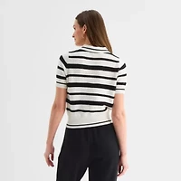 Stylus Womens Short Sleeve Polo Sweater