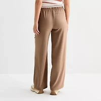Stylus Womens Wide Leg Mid Rise Lounge Pant
