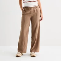 Stylus Womens Wide Leg Mid Rise Lounge Pant