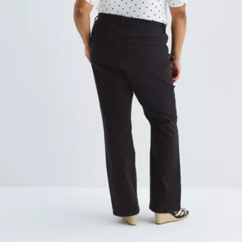 Liz Claiborne Womens Plus Mid Rise Bootcut Jean