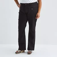 Liz Claiborne Womens Plus Mid Rise Bootcut Jean