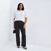 Liz Claiborne Womens Plus Mid Rise Bootcut Jean