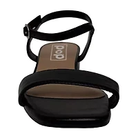 Pop Blaira Womens Square Open Toe Flat Heel Pumps