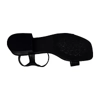 Pop Blaira Womens Square Open Toe Flat Heel Pumps