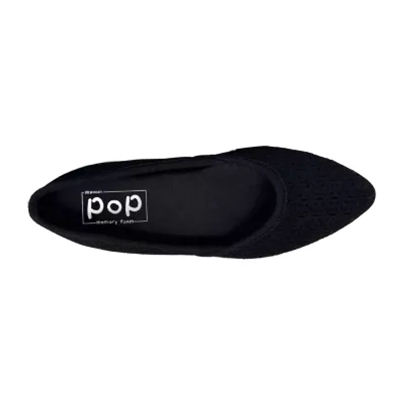 Pop Gerinina Womens Almond Closed Toe Ballet Flats