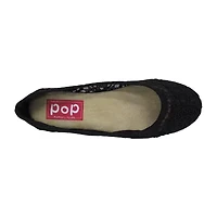 Pop Maybel Womens Almond Closed Toe Ballet Flats