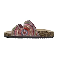 Pop Gemi Womens Adjustable Strap Footbed Sandals