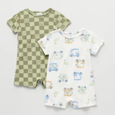 Okie Dokie Baby Boys Short Sleeve 2-pc. Romper