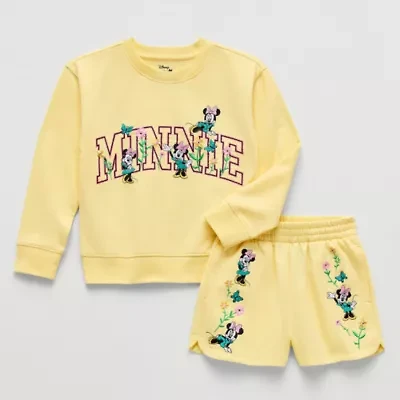 Disney Collection Girls Minnie Mouse 2-pc. Short Set