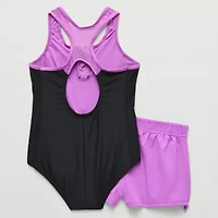 ZeroXposur Big Kid Girls Tie Dye Sleeveless One Piece Swimsuit