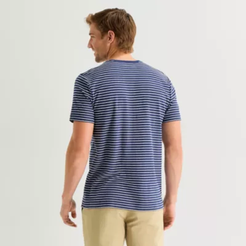 St. John's Bay Texture Mens Crew Neck Short Sleeve T-Shirt